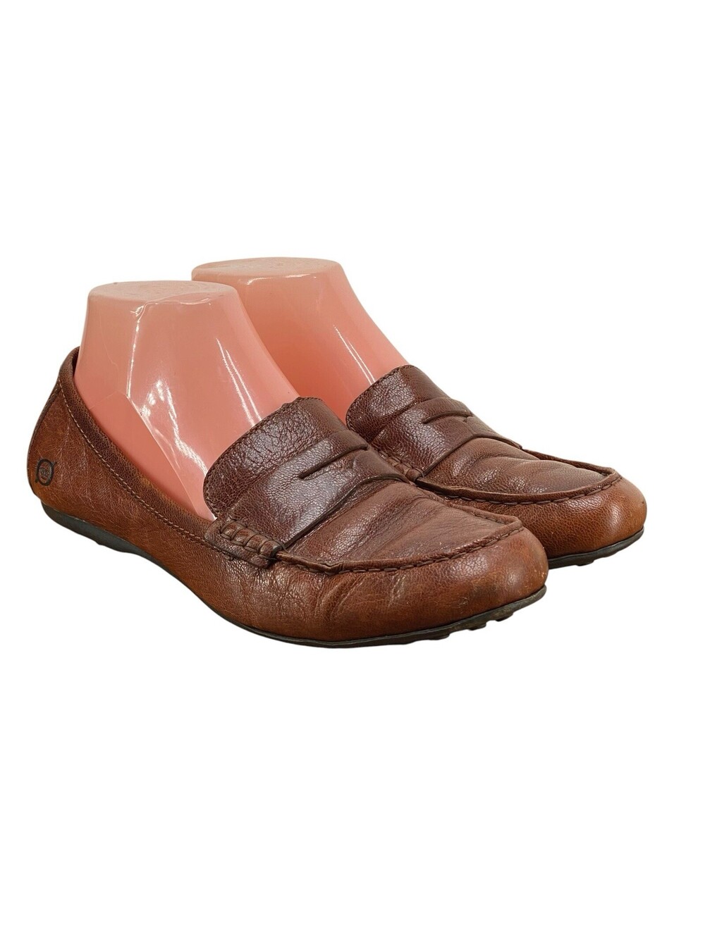 Born Dale Women’s 7.5 M Brown Leather Penny Loafer Slip On Shoes